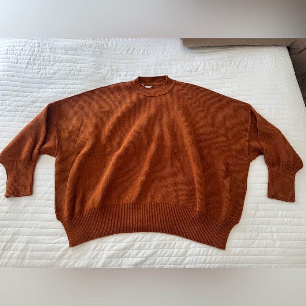 Free People Burnt Orange Turtleneck Sweater